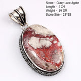 Genuine Amazonite Turquoise Agate Jasper Tiger Eye  Antique Pendant