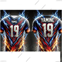 2025 Spanish Football Uniform Summer Yamal Men's No. 19 Football Uniform Breathable Sports T-shirt for Adults and Children