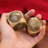 Rotating Six-Faced Chinese Lucky Coin Spinner Fidget Toy Stress Anxiety Relief Sensory Focus Tool For Birthday Christmas Gift
