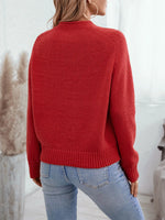 2024 Autumn Winter Women Christmas Tree Pattern Sweaters Casual Knitwear Crew-Neck Pullover Holiday Sweater Woman Pullovers