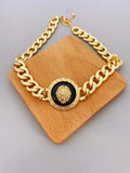 Exaggerated Lion Head Pendant Short Necklace, Zinc Alloy Jewelry choker necklace for women