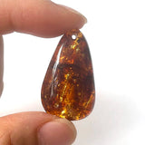 Yoowei Natural Piebald Amber 100% Genuine Unique Pendant Necklace Diy New Oval Water Drop Fashion Jewelry Original Reiki Stone