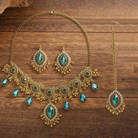 Water Drop Pendant Hollowed-out Tassel Jewelry Set Hollowed Out Ethnic Style Women Jewelry Set Vintage Exaggeration