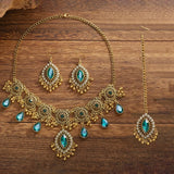 Water Drop Pendant Hollowed-out Tassel Jewelry Set Hollowed Out Ethnic Style Women Jewelry Set Vintage Exaggeration