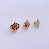 100Pcs Waving British Union Jack Flag Enamel Pin (England) Flag Bulk Metal National Lapel Pin