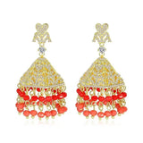 Gypsy Jewelry Retro Ethnic Indian Jhumka Crystal Small Bells Beads Drop Tassel Earrings Women Bohemian Statement Jhumki Tribal