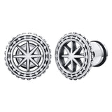 Punk Men's Trident Stud Earrings, Ancient Greek God Poseidon Neptune Earrings Stainless Steel Ear Gifts for Him Jewelry