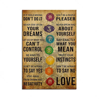 Don't do it if it doesn't feel right, yoga poster, chakra knowledge, chakra mudra and mandala, yoga quotes, seven chakras