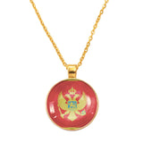 Anniyo Montenegro Flag Pendant Necklaces for Women Men Montenegrin Jewelry #D0056