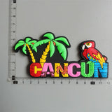 PVC Fridge Magnets Tourist Fridge Magnets for Cancun Mexico Honduras Fridge Decorations Stickers Home Decor