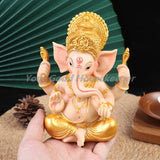 1Pc Gold Lord Ganesha Buddha Statue Elephant God Sculptures Ganesh Figurines Home Furnishing Decoration Ornaments Resin Figurine
