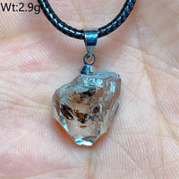 Natural Crystal Herkimer Diamond Pendant Hang Stone Gemstones Mineral Energy Reiki Home Decorations Gift Ore Crystals