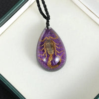 Personalized Ethnic Style Scorpion Teardrop Pendant Braided Rope Necklace Women's Retro Trend Holiday Accessories