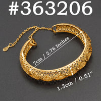 Anniyo 1Piece Women Cuff Banglet Gold Plated African Arab Middle East Bracelets Wedding Party Gifts Dubai #363306