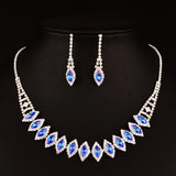 Ladies' fashionable design necklace earrings jewelry set suitable for weddings, gatherings, holidays, gifts