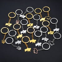 Anniyo Ukrainian Keychain Ukraine Key Ring Ukrainian Jewelry Key Chains for Women Men #000150