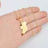 Anniyo Ireland Map Pendant Necklaces Éirinn Jewelry For Women Girls #350901B
