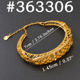 Anniyo 1Piece Women Cuff Banglet Gold Plated African Arab Middle East Bracelets Wedding Party Gifts Dubai #363306