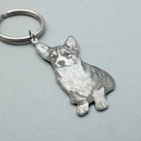 Custom Photo Engraved Keychain Personalised Picture Keyring Personalized Memorial Key Chain Your Dog Pet Portrait Customize Gift