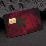 Morocco Map Flag  Card Stickers  Holographic Sticker Film Skin Cover for Credit Debit Card