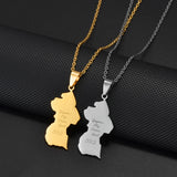 Anniyo Guyana-My Native Land 592 Pendant Necklaces Women Girls Stainless Steel Ethnic Jewelry  #532662