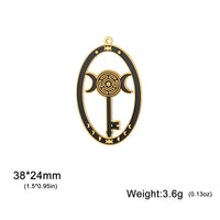 1pc Triple Moon Goddess Charms Stainless Steel Amulet Pendants Pray For You DIY Your Own Jewerly Wholesale Available