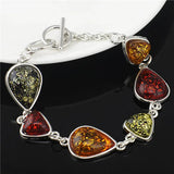 Gracious Baltic Simulated Synthetic Honey Multicolor Chic Link Bracelets & Bangles Bracelets For Women L81301