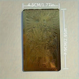 Elegant Golden Foil God of Wealth Card - Luxurious Amulet for Prosperity & Good Fortune, Ideal New Year Gift for Friends &Family