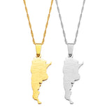 Anniyo Argentina Map With City Name Pendant Necklaces Women Girls Charm Argentine Maps Jewelry #274121