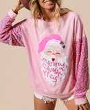 women's winter sweaters Sweatshirt sequined Christmas gingerbread cartoon pattern O-neck sequined long sleeved knitted pullover