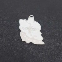 Fashion electroplating corrosion Iran map Ahura Mazda Pendant Stainless steel pendant necklace Keychain Pendant Pendant Pendant
