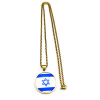 New fashionable Israeli Time gemstone round pendant necklace, versatile and personalized collarbone festival accessory for both