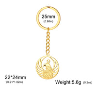 Dreamtimes Phoenix Necklace Rising Legendary Phoenix Pendant Keychain for Women Men Good Luck Pendant Chain Jewelry Gifts