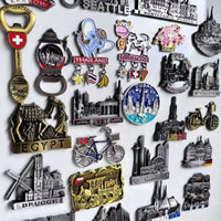 Metal Fridge Magnets Thailand Monaco Seattle Dubai Brugge Egypt Oman Austria Munchen Berlin Krakow Germany Prague Switzerland