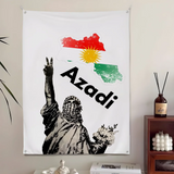 Kurdistan FLAG Pattern Clear HD Flag Home&Garden Outdoor Microfiber Printed Decoration Background Art Banner