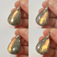 Pendant Natural Stone Irregular Shape Blue Purple Labradorite Pendant for Women Men Jewelry 1Pcs