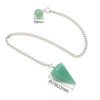 Natural Stone Quartz Agates Pendant Reiki Healing Cone Amethyst Charm Pendulum Pendants For Divination Dowsing Reiki Crystals
