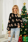 ZEKYE Christmas Sweater Woman Women's Clothing Winter Women's Sweater Women's Dress Long Sleeve Red Sweater Pull Y2k Pullover