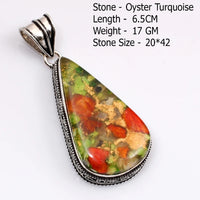 Genuine Amazonite Turquoise Agate Jasper Tiger Eye  Antique Pendant