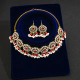 Luxury Elegant Crystal Wedding Jewelry Set Women Vintage Water Drop Earring Necklace Set Indian Gold Color Bijoux Bride Gift