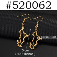 Anniyo New Arrivals Mayotte Big Earrings for Women Girls France Jewelry Stainless Steel Metal Hyperbole Ornaments #520162