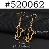 Anniyo New Arrivals Mayotte Big Earrings for Women Girls France Jewelry Stainless Steel Metal Hyperbole Ornaments #520162