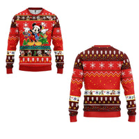 Mickey Mouse Anime Ugly New Year Christmas Gift Merry Christmas New Year's Eve New Men's and Women's Hoodies Sportswear
