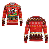 Mickey Mouse Anime Ugly New Year Christmas Gift Merry Christmas New Year's Eve New Men's and Women's Hoodies Sportswear
