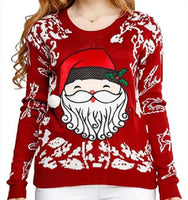 New European and American Christmas Day Sweater Customized Santa Claus Jacquard Knitted Top Hoodie