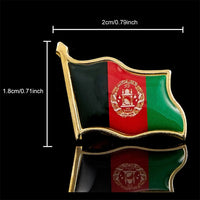 Afghanistan National Flag Epoxy Collectible Metal Patriotism Pin Flag Badge for Clothing Lapel Ornament