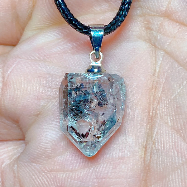 Natural Crystal Herkimer Diamond Pendant Hang Stone Gemstones Mineral Energy Reiki Home Decorations Gift Ore Crystals
