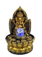 Lucky Ganesha Statue Elephant Thai God of Success Resin Crafts India Idol Desktop Water Fountain For Wedding Perfect Gifts