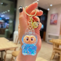 Acrylic Keychain with Flowing Sand Toy Figure Bag Accessory Cute Blind Box Decoration Gift Key Chain from Mainland China