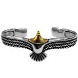 Sparkling Zircon Fly Eagle Pendant Necklace for Men Hip Hop Rock Party Jewelry